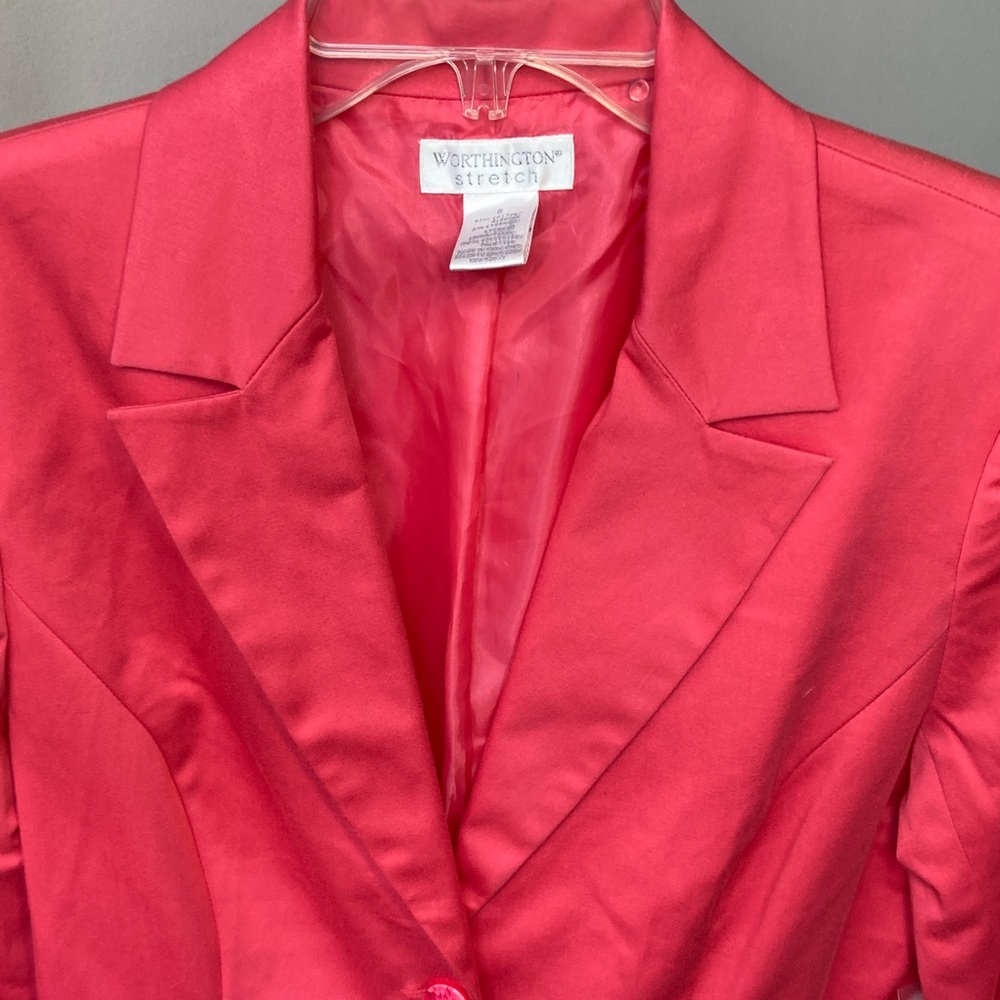Vintage Y2K worthington stretch lined blazer office jacket - Picture 4 of 14
